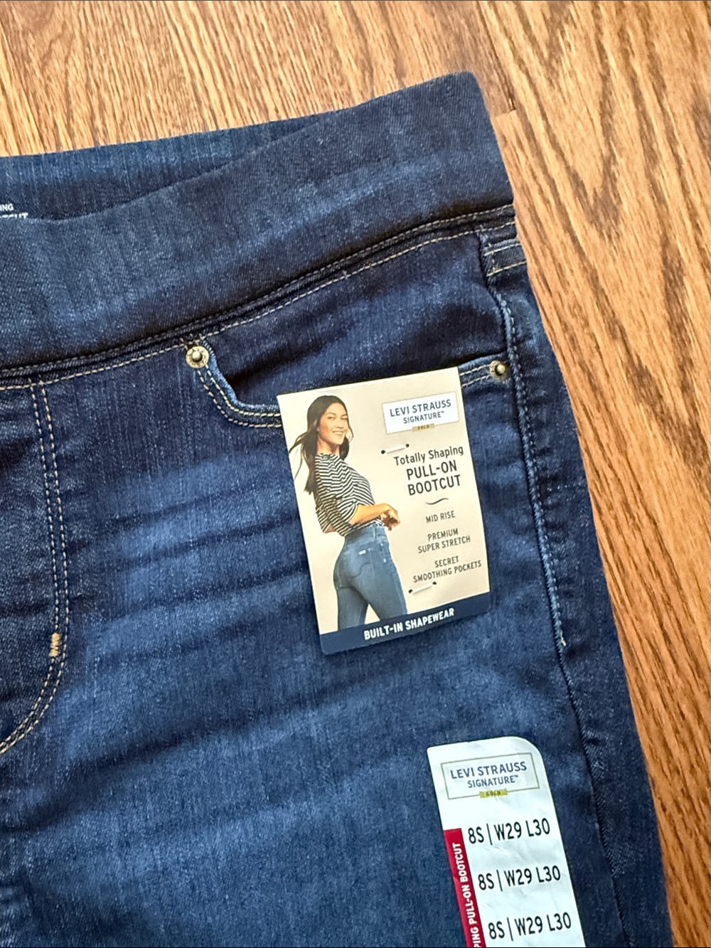 Levi's Indigo Blue Wide-Leg Flare Jeans - Picture 4 of 12